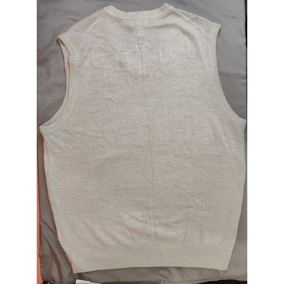 Men's Docker's Sweater Vest Linen Marl Beige XL - Picture 2 of 3